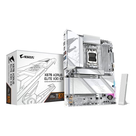 AORUS X870 ELITE X3D ICE Motherboard - ATX, Socket AM5, AMD X870 - Unleash Ultimate Gaming Performance!